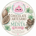 Chocolate artesano a la menta 70% cacao 125gr
