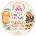 Chocolate artesano con naranja confitada