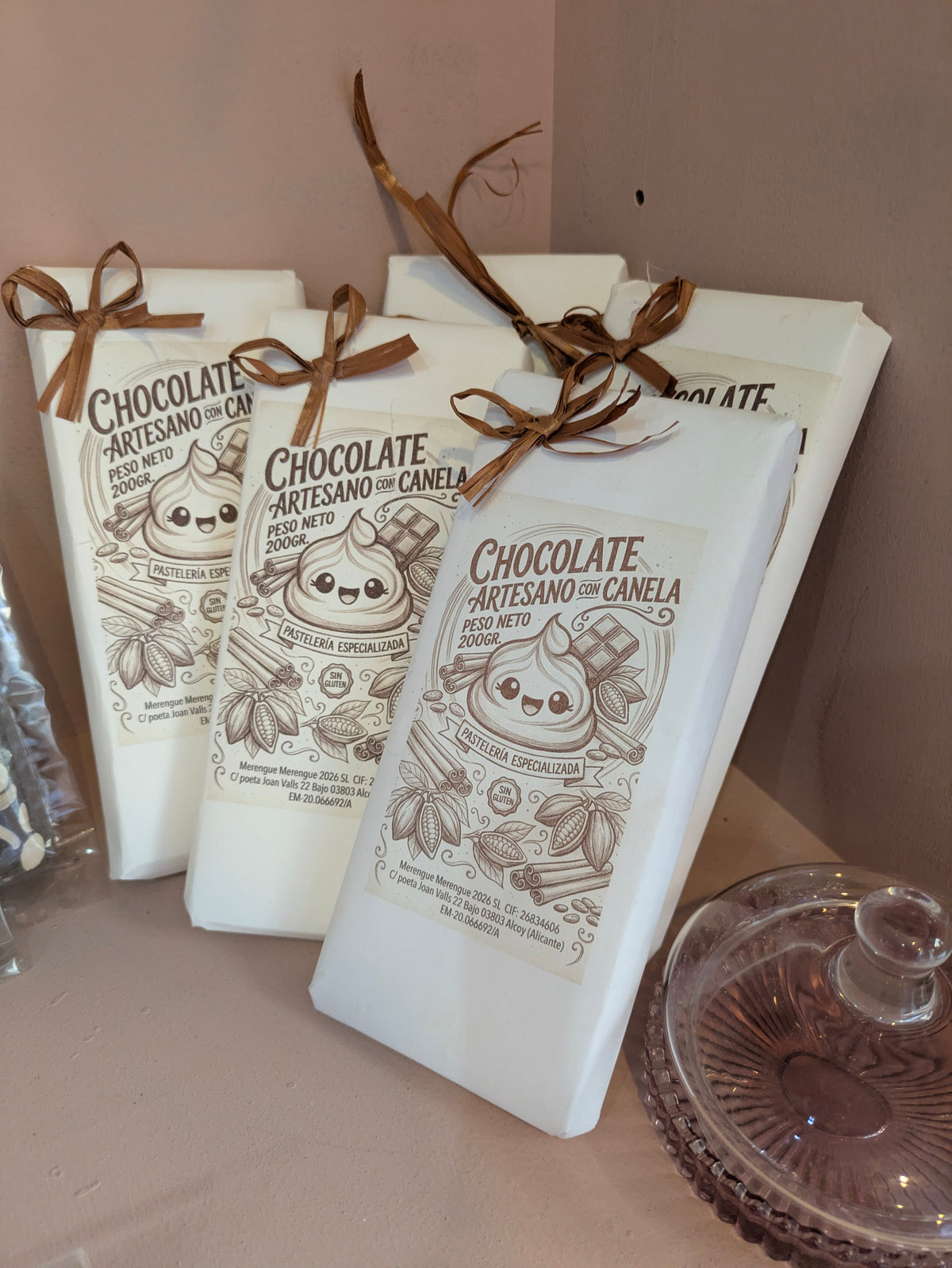 Chocoláte artesano con canela
